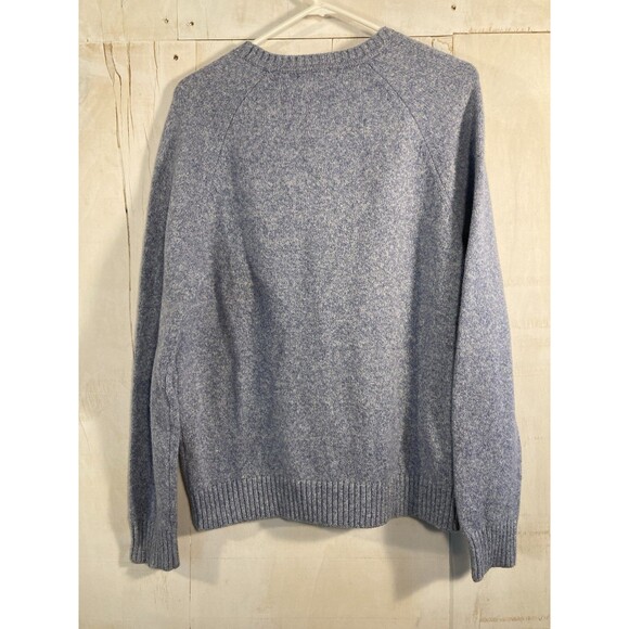 Banana Republic Blue Heathered Chunky Knit Cotton Blend Sweater Size L - Picture 6 of 6
